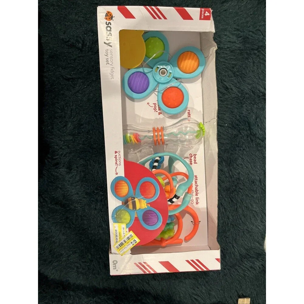 Sassy Baby Sensory Toy Set NEW w/ Tags | Teether Rattle | Newborn 0m+